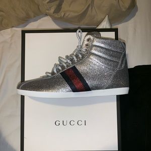 Gucci Hi Top glitter sneakers